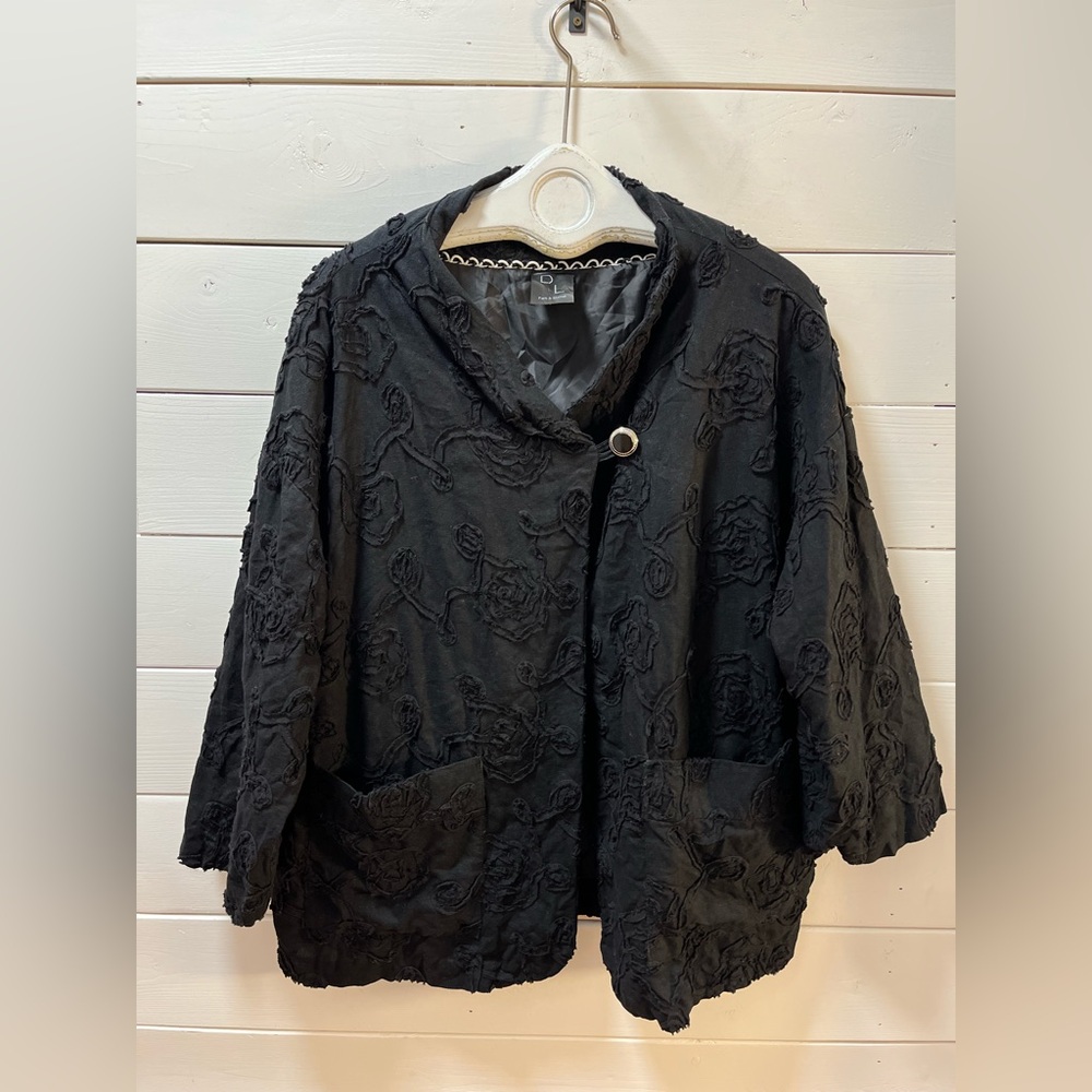 DL Black Textured  Jacket XXL / 1X
